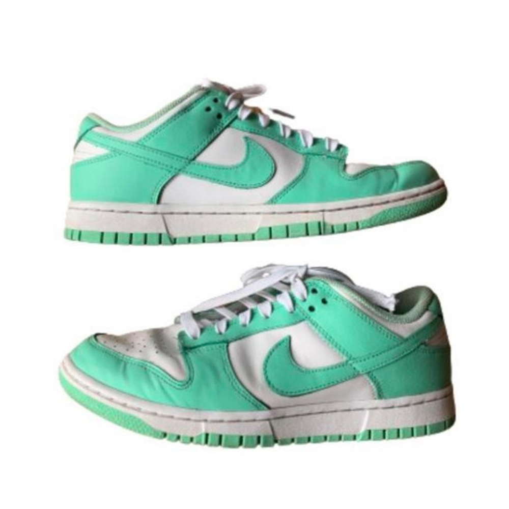 Nike green glow dunks low top